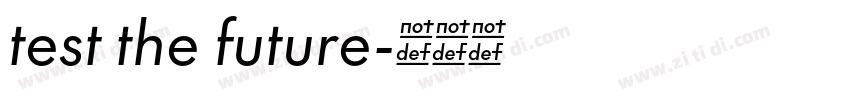test the future字体转换